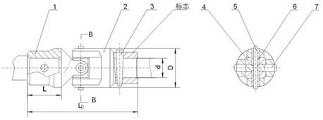 WSD型單十字軸萬向聯軸器結構圖