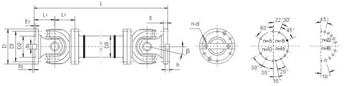 SWP-D型無伸縮長型萬向聯軸器